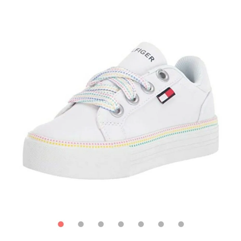 Tommy Hilfiger Kids Pina Platform Size 2 Color White New